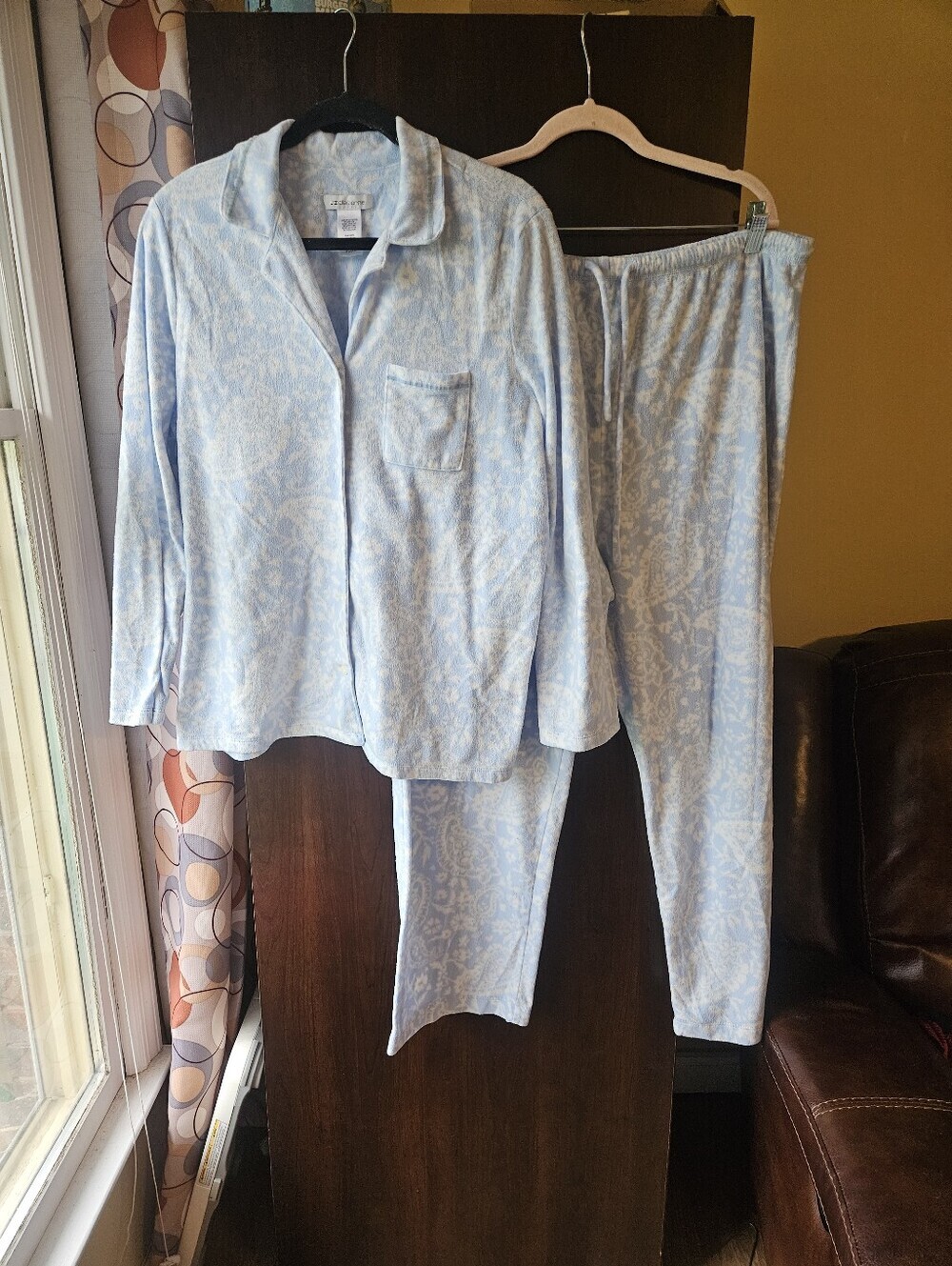 Liz Claiborne Light Blue Two-Piece Pajama Set Size XL